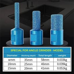 Combo 3 Mũi Mài Kim Cương Ren M10 Gắn Máy Mài Góc 100mm Nhiều Kích Thước 2