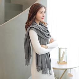 ￼Khăn quàng cổ mùa đông Nam Nữ chất liệu Cashreme Khăn chòang cổ Len mềm mịn, trơn, nhiều màu 7