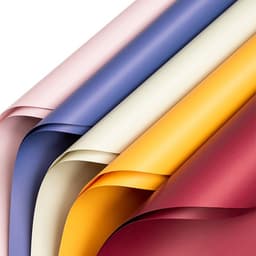 Giấy gói hoa đơn sắc đục màu trơn, chống thấm nước một mặt [Xấp 20 tờ] 2