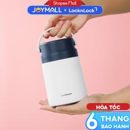 Hộp giữ nhiệt đựng thức ăn LocknLock LHC8042NVY 700ml Màu xanh, 2 ngăn kèm muỗng inox - JoyMall 2