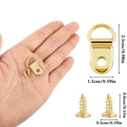 Bộ Móc Treo Tranh Ảnh Bán Nguyệt Kim Loại - Phụ Kiện Treo Khung Tranh, Khung Ảnh, Đồ Trang Trí Tường Tiện Lợi 2