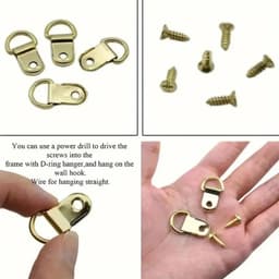 Bộ Móc Treo Tranh Ảnh Bán Nguyệt Kim Loại - Phụ Kiện Treo Khung Tranh, Khung Ảnh, Đồ Trang Trí Tường Tiện Lợi 9