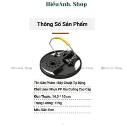 Bẫy Bắt Chuột Thông Minh Dễ Sử Dụng, Bẫy Chuột Lò Xo Siêu Nhạy Bắt Chuột Hiệu Qủa - hieuanh1688 4