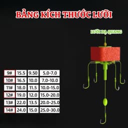 Lưỡi Câu Chuyên Dụng Mồi Gạch Lancer BKK Dạ Quang, Lưỡi Lancer BKK Siêu Bén, Siêu Nhạy 8