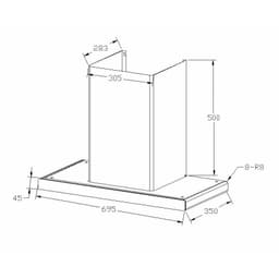 Máy hút mùi ARBER 700TC | Máy hút siêu êm | Bảo hành 2 năm | Quạt hút khói bếp ARBER 700Ti inox. 7