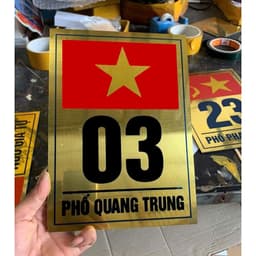 Biển Số Nhà Chất Liệu ALU Gương in UV, Biển Số Nhà Hình Lá Cờ Việt Nam in theo Yêu Cầu[0038] 8