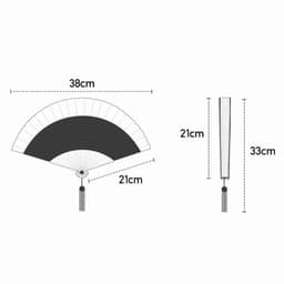 QUẠT CỔ TRANG HOA MỘC LAN - Quạt Xếp Vải Lụa Hồng Bạch Thanh Lịch 21cm Đạo Cụ Chụp Ảnh Cổ Điển Phối Sườn Xám Hán Phục 4