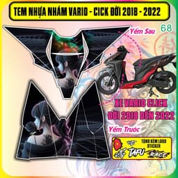 Tem Dán Nhựa Nhám Vario Đời 2018 Đến 2022  Mẩu Mới Hot trend Decal Pvc 3 Lớp 1