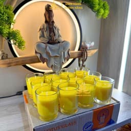 Hộp 12 Ly Nến Bơ Tự Nhiên T77 Cao Cấp Không Khói Không Độc Hại Cháy 12-15 Giờ Dùng Thờ Cúng Thiền Định Lễ Chùa 2