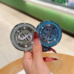 Giá đỡ điện thoại xoay hình con quay may mắn dán lưng - Giá đỡ giảm áp, giá đỡ điện thoại hình đô la Mỹ lấp lánh 7