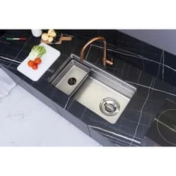 CHẬU RỬA BÁT 1 HỐ NOBINOX ARVO V676 | KÍCH THƯỚC 76 x 43CM | VÂN VẢI CHỐNG XƯỚC 3