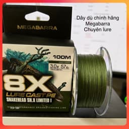 Dây câu lure MEGABARRA X8 Snakehead 100m chính hãng 1