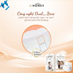COMBO 2 BỊCH Tã/bỉm HONEY Premium mẫu mới, bỉm chính hãng, tã dán/quần đủ size từ NB - 4XL cho bé. 8