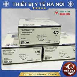 [ Lẻ 2 sợi ] Chỉ Tự Tiêu CPT TRUSTIGUT C 4/0 5/0 6/0 (CHROMIC CATGUT) - Dùng Cho Cấy Chỉ 3