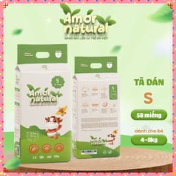 COMBO 3 BỊCH Tã Bỉm AMOR NATURAL Việt Nam Mặt Bông Organic, Công Nghệ Air Skin Độc Quyền 4