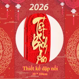 MIỄN SHIP Liễn đỏ bầu dục trang trí tết 2026,Liễn Treo Tết Bình An,Dải Treo Đỏ May Mắn Tặng Kèm Móc Treo Tường 3