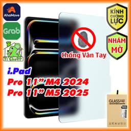 [Nhám Chống Vân Tay] Kính CL iPad PRO 11" M4/M5 2024/2025 Cường Lực Matte 9H-0.26mm 1