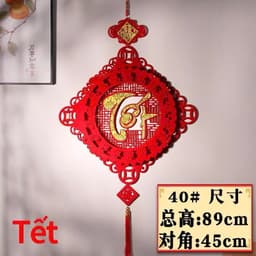 [TẾT2027]Dây Treo Thần Tài Nhung Đỏ Chữ Phúc Lộc Thọ Hình Thoi Hình Quạt Trang Trí Tết Phong Thủy 6