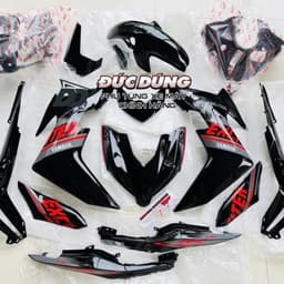 Bộ dàn nhựa áo Excitet 155 đen bóng tặng kèm tem in chất lượng cao 2