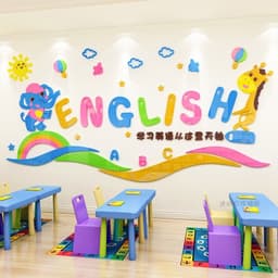 Tranh dán tường Fomex dán nổi english abc trang trí trung tâm tiếng anh, lớp học, trường mầm non, ngoại ngữ - F2030 8