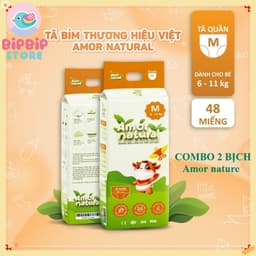 COMBO 2 BỊCH Tã Bỉm Quần Dán AMOR NATURAL, Mềm Mại, Mỏng Nhẹ đủ size thấm hút tốt. 7