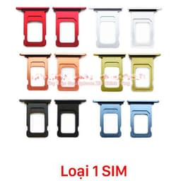 Khay Đựng Sim Thay Thế cho iPhone XR bản 1 SIM/2 SIM Loại có Ron Chống Nước & Lẫy Giữ Sim như ZIN 4