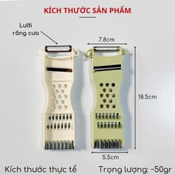 Nạo 3002 bào rau củ quả đa năng 5 in 1 loại cao cấp có vỉ, lưỡi sắc bén, tiện dụng nhà bếp 5