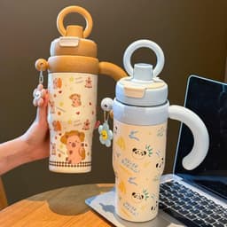 Cốc Giữ Nhiệt ALXIONG 800ml Inox 304 Cao Cấp - Ly Giữ Nhiệt Có Lõi Lọc Trà & Quai Xách Chống Tràn Cute 4