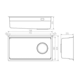 CHẬU RỬA BÁT 1 HỐ NOBINOX ARVO V676 | KÍCH THƯỚC 76 x 43CM | VÂN VẢI CHỐNG XƯỚC 8