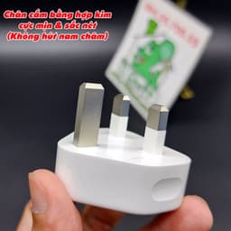 [ZIN 3 Chân To] Đầu Nối Cắm Chuyển Đổi 3 Chấu Chuẩn UK-Singapore-Hong Kong-Malaysia cho Sạc AP Macbook iPad iPhone 3