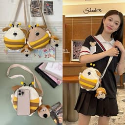 Balô chó ong dễ thương cho bé ba lô hoạt hình, ba lô dung tích lớn phù hợp cho mọi lứa tuổi & Đeo đi chơi đi học 7
