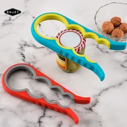 < SDJZT > 1 Dụng cụ mở nắp chai, Dụng cụ mở nắp vặn, Dụng cụ mở hộp 4 trong 1 đa chức năng, Kẹp có thể, cụ mở nắp, cụ mở chai, cụ mở chai đang được bán 8