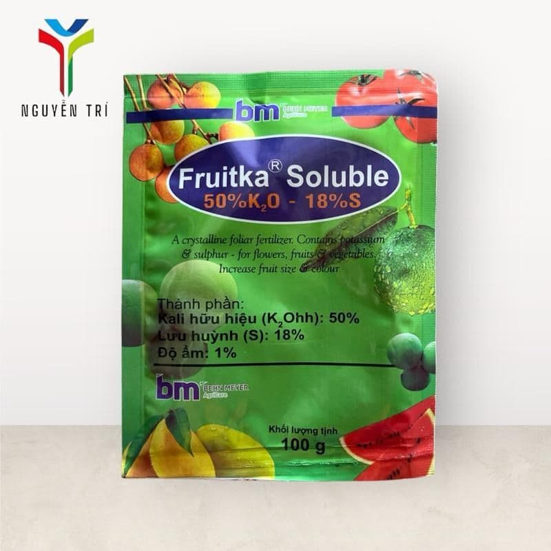 Phân Kali Sulphat mẫu mới - Fruitka Soluble - 100gr