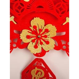 [TẾT 2027] Khánh Quạt Nhung Khắc Chữ Tết - Phúc - Lộc - Thọ, Mẫu Mới 3 Tua, Treo Nhà Phong Thủy, Decor Tết May Mắn 7