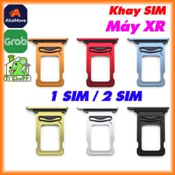 Khay Đựng Sim Thay Thế cho iPhone XR bản 1 SIM/2 SIM Loại có Ron Chống Nước & Lẫy Giữ Sim như ZIN 1