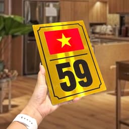 Biển Số Nhà Chất Liệu ALU Gương in UV, Biển Số Nhà Hình Lá Cờ Việt Nam in theo Yêu Cầu[0038] 3