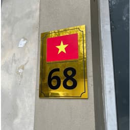 Biển Số Nhà Chất Liệu ALU Gương in UV, Biển Số Nhà Hình Lá Cờ Việt Nam in theo Yêu Cầu[0038] 4