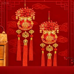 MIỄN SHIP Dây Treo Trang Trí Tết Túi Phúc Đỏ May Mắn, Phụ Kiện Trang Trí Nhà Cửa Đón Xuân An Khang 3
