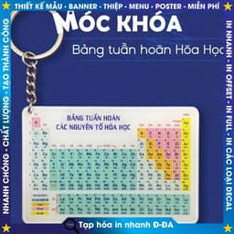 Móc Khóa - Bảng tuần hoàn hóa học (theo chương trình mới) - Chất liệu thẻ nhựa dầy 4 lớp 1