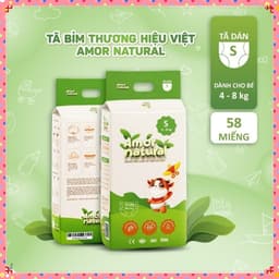 (TRỢ GIÁ) Tã Bỉm Quần Dán AMOR NATURE ,bỉm Việt,Bỉm trà xanh mềm mỏng thấm hút tốt 2