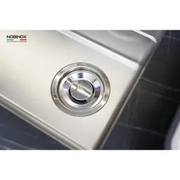 CHẬU RỬA BÁT 1 HỐ NOBINOX ARVO V676 | KÍCH THƯỚC 76 x 43CM | VÂN VẢI CHỐNG XƯỚC 6