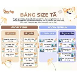 ( COMBO 6 BỊCH ) Bỉm GOOBY EXTRA dán/quần S66/M60/L52/XL44/XXL40 đủ size. 4