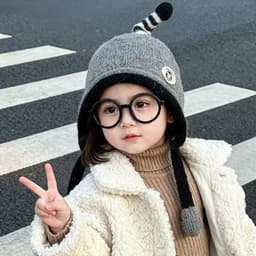  1-3 tuổi Mũ mùa đông cho ,chụp ảnh hoạt hình thời trang Mũ Bonnet dễ thương cho trẻ sơ sinh 5