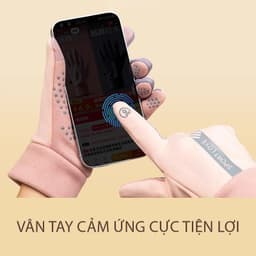 GT12 Găng tay lót nỉ đi xe máy mùa đông, tất tay đi xe máy nam nữ cảm ứng, chống nước 5