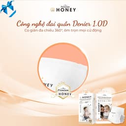 COMBO 2 BỊCH Tã/bỉm HONEY Premium mẫu mới, bỉm chính hãng, tã dán/quần đủ size từ NB - 4XL cho bé. 9