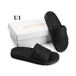 dép quai ngang da sáp nam Fashion, kiểu dáng trẻ trung, đế doctor răng cưa 3cm khâu chỉ toàn bộ chắc chắn thời trang 5