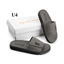 dép quai ngang da sáp nam Fashion, kiểu dáng trẻ trung, đế doctor răng cưa 3cm khâu chỉ toàn bộ chắc chắn U1,2 8