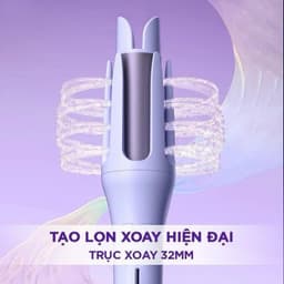 Máy Làm Xoăn Tóc Tự Động ChiGo Trục 32mm Phủ Gốm Uốn Lọn Tự Nhiên Có 3 Mức Nhiệt Dễ Dùng_TH 3