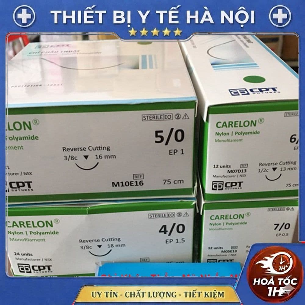 [ Lẻ 2 sợi ] Chỉ Phẫu Thuật Thẩm Mỹ Nhấn Mí Carelon CPT [2/0,3/0, 4/0, 5/0,6/0, 7/0]