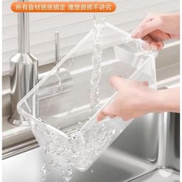 Hộp nhựa PP đựng thực phẩm có tay cầm, kèm nắp đậy, dùng cho tủ lạnh 5L/6L 6
